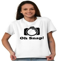 О, щракаща камера Snapshot Сладка хоби Мъжки графична тениска тийнейджъри Brisco марки l