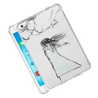 Съвместим с iPad Pro телефон, калъф за боядисване- Защитен за силикон за любов за тийнейджърка за момче за iPad Pro 2017