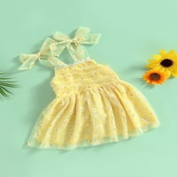 Sunisery 5t бебе момиче принцеса мрежеста рокля дъга тюл туту рокля цветя момиче сватбена рокля плаж парти сладки дрехи