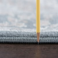 Традиционна зона килим ориенталски сив, крем вътрешен бегач лесен за почистване