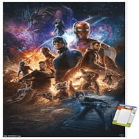 Marvel Cinematic Universe - Avengers - Endgame - Плакат за космическа стена с бутални щифтове, 22.375 34