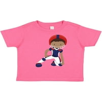 Мастически афро-американско момче, ръгбист, тениска на Team Sport Gift Toddler Boy Girl тениска