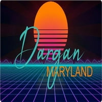 Dargan Maryland винилов стикер Stiker Retro Neon Design
