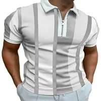 Welliumy мъжки поло риза zippe тениски Лапета летни върхове Атлетична тениска бяла 3XL
