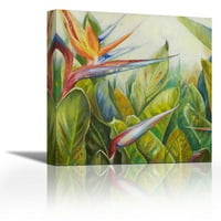 Райска птица втора-съвременно изящно изкуство Джикле върху платно галерия обвивка-стена дéкор - Арт живопис-готов за окачване