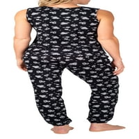 Пижама Хенли потник и джогинг комплект супер мек Бохо Цветен полиестер смес пижама комплект Дамски