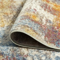 Съвременен килим Абстрактен мулти, сив вътрешен бегач лесен за почистване