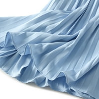 Eczipvz Maxi Skirt Женска винтидж винтидж вдъхновена с висока талия пола светлосиня, един размер, един размер