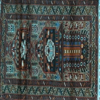 Ahgly Company вътрешен правоъгълник персийски светлосини традиционни килими, 2 '4'