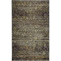 Дом Мохак призматичен Бронвен сив преходен декоративен прецизно отпечатан килим, 5 'х8', сив
