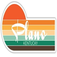 Plano Kentucky Sticker Retro Vintage Sunset City 70S Естетичен дизайн