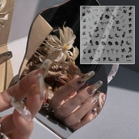 Opvise Sheet Manicure Decals Гъвкави DIY безпроблемни момичета с нокти на мини стикери за цветя за салон