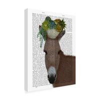 Фабрично Фънки 'Магаре Сочен Печат На Книга' Платно Изкуство