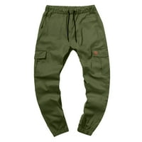 Caicj Mens Joggers Sweatpants Мъжки суитчъри с джобове Отворете дънните панталони за джогинг, тренировка, фитнес, бягане, тренировки зелено, l