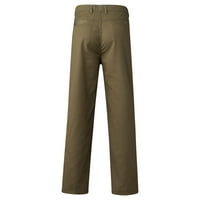 Мъжки ежедневни панталони панталони със солиден цвят с пълна дължина панталон тънък джобен цип муха панталон работен моден панталон