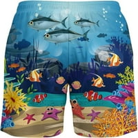 Фупоки мъжки плуват стволове с компресионни лайнерни къси панталони бански костюми с джобове в цветни подводни морци