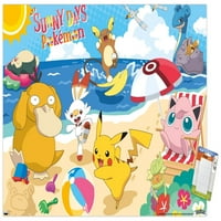 Pokémon - Плакат за стена на плажа, 22.375 34