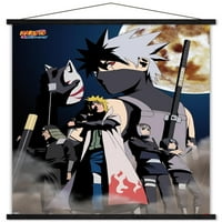 Naruto Shippuden - Ключов плакат на Kakashi Art Wall с магнитна рамка, 22.375 34
