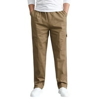 Мъжки суитчъри Мъжки солиден цвят Лятна ежедневна всички панталони за мачове Модни тъкани дълги товарни панталони с джобове