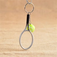 Ключови вериги Lroplie Tennis Mini Tennis с ключодържател за пръстен с топка