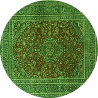 Агли Компания Закрит Кръг Медальон Зелени Традиционни Килими Зона, 8 ' Кръг