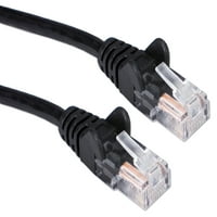 7 фута CAT6 Ethernet Gigabit гъвкав формован черен шнур