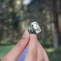 Модна персонализирана винтидж слънчева лунна сплав Широко фасетен пръстен вдъхновяващ пръстен