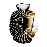 Podplug Fashion Mens Hoodies, 3D пуловер Vorte Print с дълъг ръкав качулка Мъжки спортни дрехи 4xl
