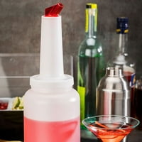 Bar Lu 2. Qt Plastic Bust Pour Bottle Bottle Container - с червен чучур и капак - 5 5 15 - Кутия за броене