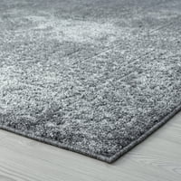 Традиционна зона килим ориенталски сив вътрешен бегач лесен за почистване