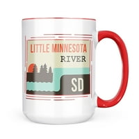 Неонблонд САЩ реки малката Минесота река-Южна Дакота чаша подарък за любителите на кафе чай