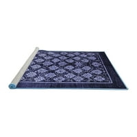 Ahgly Company Machine Pashable Indoor Rectangle Oriental Blue Industrial Area Rugs, 2 '4'