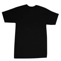 Лого на Кършоу малка тениска с къс ръкав; основна черна тениска за екипажа, Изработена от памук