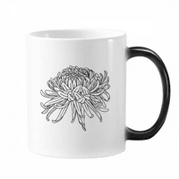 Цветна Хризантема илюстрация промяна на цвета чаша морфинг топлина чувствителна чаша с дръжки 350мл