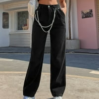 Женските дънки разкъсани дънкови дънки разтягат мода от среден възход под $ женски криви кльощави дънки Black S-6XL