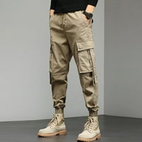 Zuwimk Cargo Pants за мъже, мъжки панталони товари с джогинг на джогери Суитчъри за ежедневни панталони тънки панталони с джобове каки, ​​3xl