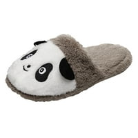 Puawkoer Winter Warm House Flippers Panda Soft Non Slip Plush Home on Shoes Indoor Outdoor Shoes
