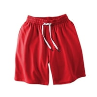 Мъже полиестерни спортни шорти за мъже ежедневни летни еластични талии Твърди къси панталони от печатни дрехи Мъжки летни плажни панталони