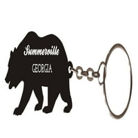 Summerville Georgia Suvenir Metal Bear Keychain