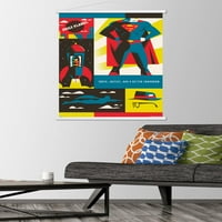 Уорнър 100-та годишнина-Супермен стена плакат с магнитна рамка, 22.375 34