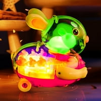 Темакд флаш музика играчка универсална колело еко-приятелски привличат вниманието ярък цвят заек форма електрическа играчка детски играчки, жълто