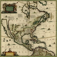 Америка през 17 -ти век - печат на плакати