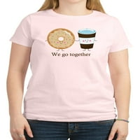 Cafepress - вървим заедно като тениска за кафе и понички - класическа тениска на жените