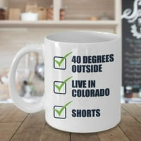 На Живо В Колорадо, Носете Къси Панталони, За Да Направите Списък Серия Кафе И Чай Подарък Чаша Чаша За Мъже И Жени От Щата Колорадо