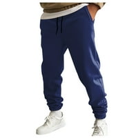 Готини и ежедневни вибрации Himiway Men's Pants Fashion Men's Sport Color Bandage Небрежно разхлабени суитчъри Дръпка Панталон Royal Blue XXL