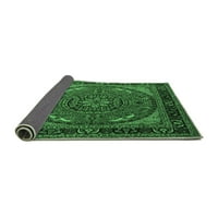 Ahgly Company Indoor Square Medallion Emerald Green Traditional Area Rugs, 8 'квадрат